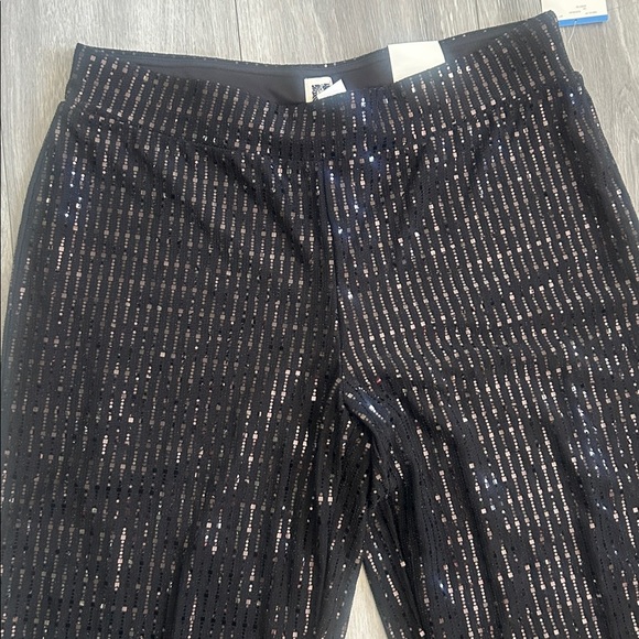 VINTAGE Anne Klein 2 Piece Black Sequin Cardigan With Matching Pants Set Sz XL - Picture 8 of 12